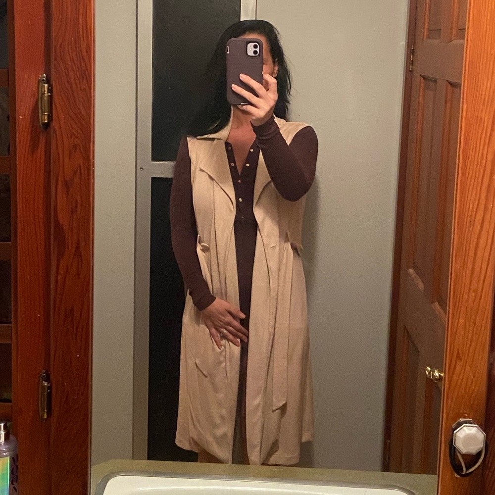 Women’s over coat with matching tie belt